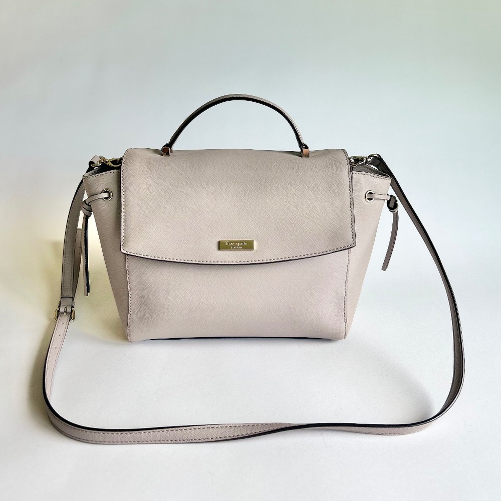 Kate Spade Grey Crossgrain Leather Handbag Shoulder Bag